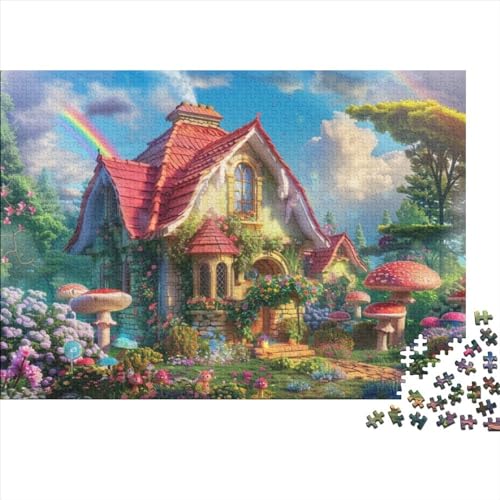 Fairy Tale House 3D-Puzzles Für Erwachsene, Kunstpuzzle, 1000 Teile, Puzzle, 1000 Teile, Kinderpuzzle, Geeignet Für Kinder Ab 12 Jahren 1000pcs (75x50cm) von KHHKJBVCE