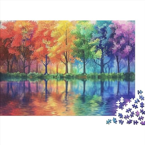 Four Seasons Tree 3D-Puzzles Für Erwachsene, Puzzles Für Erwachsene, 1000 Teile, Puzzles, 1000 Teile, Anspruchsvolles Puzzle, Geeignet Für Kinder Ab 12 Jahren 1000pcs (75x50cm) von KHHKJBVCE