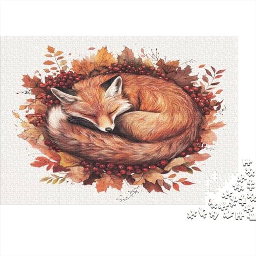 Fox 1000-teilige Puzzles Für Erwachsene. Puzzles Mit 1000 Teilen. Lernspiele Für Erwachsene. 1000-teilige Puzzles. Spielzeug Und Spiele 1000pcs (75x50cm) von KHHKJBVCE