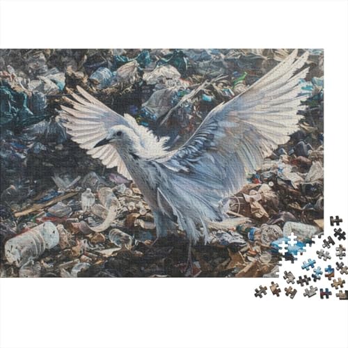 Garbage and Birds (3) 500-teilige Puzzles Für Erwachsene. 500-teilige Puzzles Zum Stressabbau. 500-teilige Puzzles Für Erwachsene Und Kinder Ab 12 Jahren 500pcs (52x38cm) von KHHKJBVCE