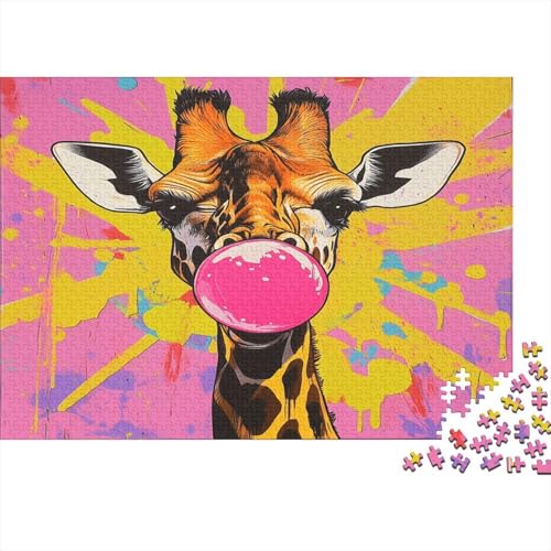 Giraffe 1000-teilige Puzzles Für Erwachsene. Puzzles Mit 1000 Teilen. Lernspiele Für Erwachsene. 1000-teilige Puzzles. Spielzeug Und Spiele 1000pcs (75x50cm) von KHHKJBVCE