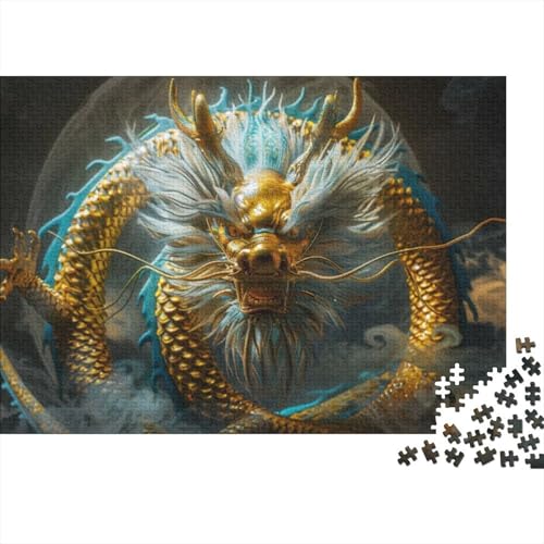 Golden Dragon (4) 1000-teilige Puzzles Für Erwachsene. Puzzles Mit 1000 Teilen. Lernspiele Für Erwachsene. 1000-teilige Puzzles. Spielzeug Und Spiele 1000pcs (75x50cm) von KHHKJBVCE