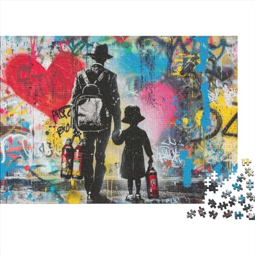 Graffiti Art (137) 3D-Puzzles Für Erwachsene, Kunstpuzzle, 500-teilige Puzzles, Holzpuzzles, Herausforderndes Puzzle, Geeignet Für Kinder Ab 12 Jahren 500pcs (52x38cm) von KHHKJBVCE