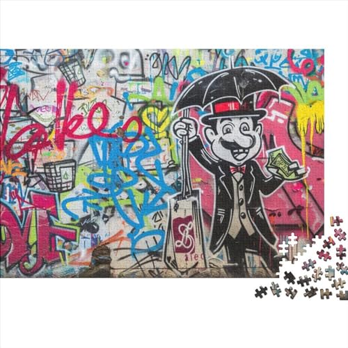 Graffiti Art (25) 3D-Puzzles Für Erwachsene, Kunstpuzzle, 300-teilige Puzzles, Holzpuzzles, Familienstress Abbauen, Geeignet Für Kinder Über 12 Jahre 300pcs (40x28cm) von KHHKJBVCE