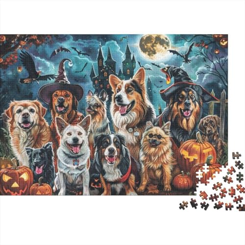 Halloween Dog (8) 1000-teiliges Puzzle Für Erwachsene, 1000-teiliges Puzzle Für Heimdekoration, 1000-teiliges Puzzle Für Erwachsene Für Erwachsene Und Kinder Ab 12 Jahren 1000pcs (75x50cm) von KHHKJBVCE