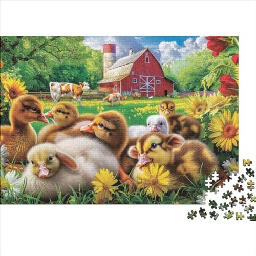 Happy Farm Holzpuzzle Mit 500 Teilen, Puzzle Für Erwachsene, Puzzle Mit 500 Teilen, Holzpuzzle, Jedes Teil Ist EIN Unikat. Geeignet Für Kinder Ab 12 Jahren 500pcs (52x38cm) von KHHKJBVCE