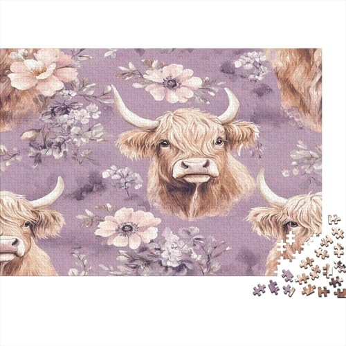 Highland Cattle 1000-teilige Puzzles Für Erwachsene Puzzles 1000 Teile Impossible Puzzle1000 Puzzles Für Erwachsene Für Erwachsene Und Kinder Ab 12 Jahren 1000pcs (75x50cm) von KHHKJBVCE