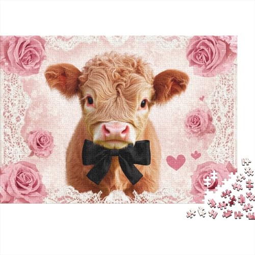 Highland Cattle Puzzle Für Erwachsene 1000,Highland Cow Puzzles Für Erwachsene, Anspruchsvolle Puzzles, Puzzlespiel Für Das Ganze Für Frauen, Geschenke Für Männer 1000pcs (75x50cm) von KHHKJBVCE