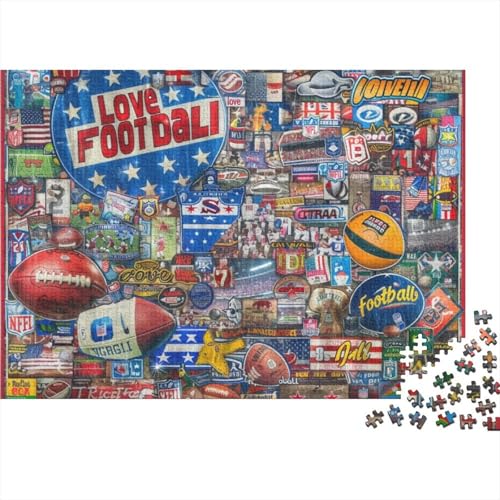 I Love Football (13) Puzzle Mit 1000 Teilen Für Erwachsene. Puzzle Mit 1000 Teilen Zum Stressabbau. Puzzle Mit 1000 Teilen Für Erwachsene Und Kinder Ab 12 Jahren 1000pcs (75x50cm) von KHHKJBVCE