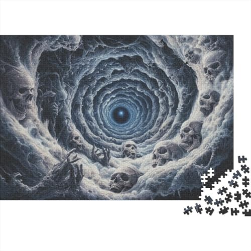 Infinity Spiral Skull 1000 Teile Puzzles Für Erwachsene Puzzles 1000 Teile Familienpuzzle Spielzeug 1000 Teile Puzzles Für Erwachsene Spielzeug Und Spiele 1000pcs (75x50cm) von KHHKJBVCE