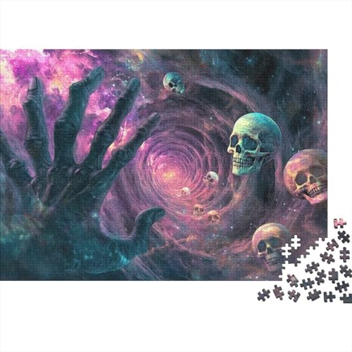 Infinity Spiral Skull 300-teilige Puzzles Für Erwachsene Puzzles 300 Teile Heimdekorationspuzzle 300 Puzzles Für Erwachsene Für Erwachsene Und Kinder Ab 12 Jahren 300pcs (40x28cm) von KHHKJBVCE