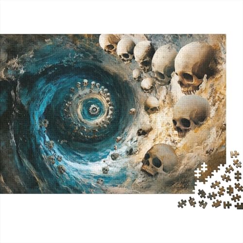 Infinity Spiral Skull 300-teiliges Puzzle Für Erwachsene Puzzle 300-teiliges Impossible-Puzzle 300-teiliges Puzzle Für Erwachsene Für Erwachsene Und Kinder Ab 12 Jahren 300pcs (40x28cm) von KHHKJBVCE