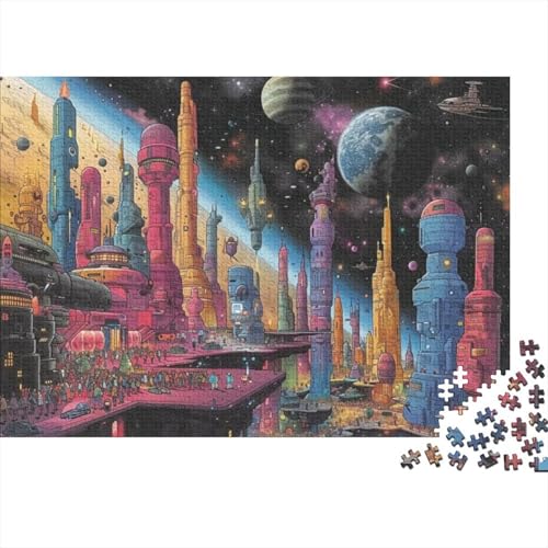 Interstellar Planet (4) Puzzle Mit 1000 Teilen Für Erwachsene, Puzzle Mit 1000 Teilen, Familienpuzzlespielzeug, 1000 Puzzles Für Erwachsene Für Erwachsene Und Kinder Ab 12 Jahren 1000pcs (75x50cm) von KHHKJBVCE