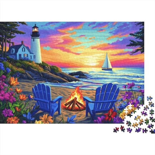 Lighthouse 1000-teilige Puzzles Für Erwachsene. Puzzles Mit 1000 Teilen. Lernspiele Für Erwachsene. 1000-teilige Puzzles Für Erwachsene. Spielzeug Und Spiele 1000pcs (75x50cm) von KHHKJBVCE