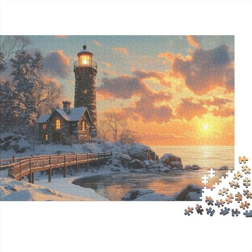 Lighthouse 1000-teilige Puzzles Für Erwachsene. Puzzles Mit 1000 Teilen. Lernspiele Für Erwachsene. 1000-teilige Puzzles. Spielzeug Und Spiele 1000pcs (75x50cm) von KHHKJBVCE