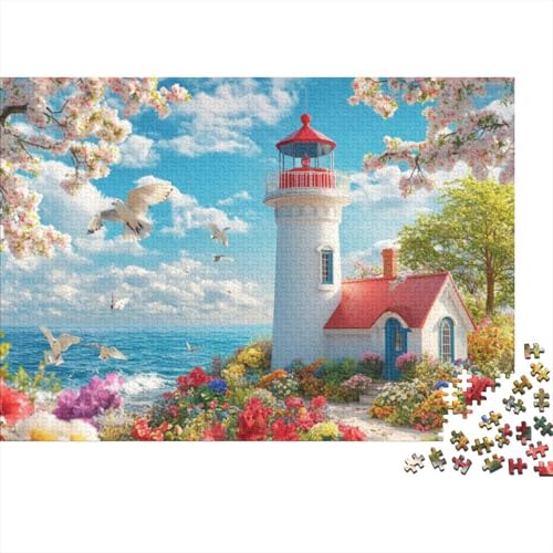 Lighthouse 300-teilige Puzzles Für Erwachsene, 300-teilige Puzzles Zum Stressabbau, 300 Puzzles Für Erwachsene, Für Erwachsene Und Kinder Ab 12 Jahren 300pcs (40x28cm) von KHHKJBVCE