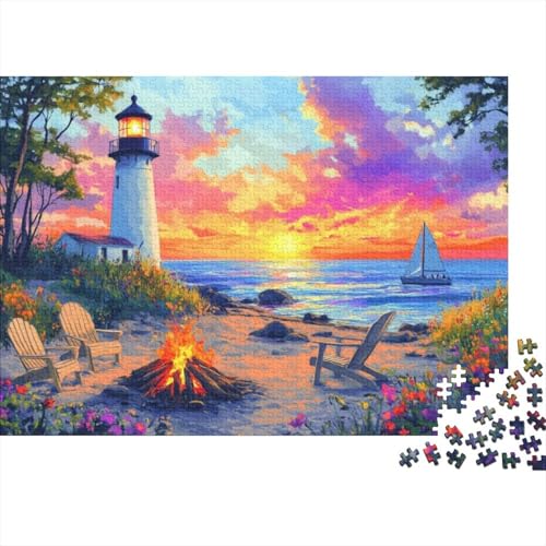 Lighthouse 300-teilige Puzzles Für Erwachsene Puzzles 300 Teile Heimdekorationspuzzle 300 Puzzles Für Erwachsene Für Erwachsene Und Kinder Ab 12 Jahren 300pcs (40x28cm) von KHHKJBVCE