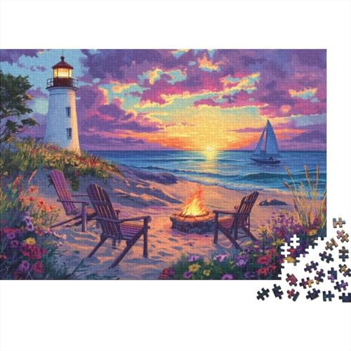 Lighthouse 300-teilige Puzzles Für Erwachsene. Puzzles Mit 300 Teilen. Anspruchsvolle Puzzles Für Erwachsene. 300-teilige Puzzles Für Erwachsene. Für Erwachsene Und Kinder Ab 12 Jahren 300pcs (40x2 von KHHKJBVCE