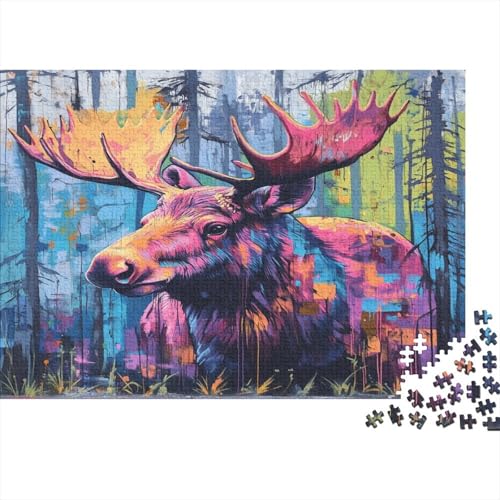 Moose 1000-teilige Puzzles Für Erwachsene. Puzzles Mit 1000 Teilen. Lernspiele Für Erwachsene. 1000-teilige Puzzles Für Erwachsene Für Erwachsene Und Kinder Ab 12 Jahren 1000pcs (75x50cm) von KHHKJBVCE