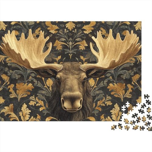 Moose 300-teilige Puzzles Für Erwachsene 300-teilige Puzzles Zum Stressabbau 300-teilige Puzzles Spielzeug Und Spiele 300pcs (40x28cm) von KHHKJBVCE