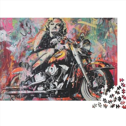 Motorcycle Girl (5) Puzzle Für Erwachsene 500 Teile Puzzle 500 Teile Lernspiele Für Erwachsene 500 Teile Puzzles Spielzeug Und Spiele 500pcs (52x38cm) von KHHKJBVCE