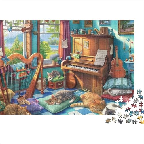 Music Hut Puzzles Für Erwachsene 1000 Teile Puzzle Kunstpuzzle 1000 Teile Puzzle Holzpuzzles Puzzle Familienspiel Puzzle Geeignet Für Kinder Ab 12 Jahren 1000pcs (75x50cm) von KHHKJBVCE