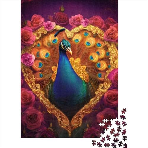 Puzzles 1000 Teile Für Erwachsene Beautiful Peacock 1000-teiliges Puzzle. Spielzeug Zum Stressabbau 1000pcs (75x50cm) von KHHKJBVCE