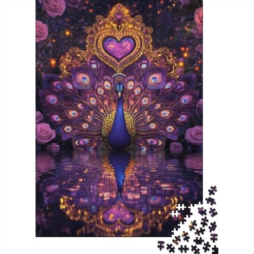 Puzzles 1000 Teile Für Erwachsene Beautiful Peacock 1000-teiliges Puzzle. Spielzeug Zum Stressabbau 1000pcs (75x50cm) von KHHKJBVCE