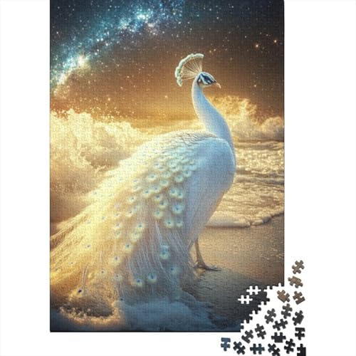 Puzzles 1000 Teile Für Erwachsene Beautiful Peacock 1000-teiliges Puzzle. Spielzeug Zum Stressabbau 1000pcs (75x50cm) von KHHKJBVCE