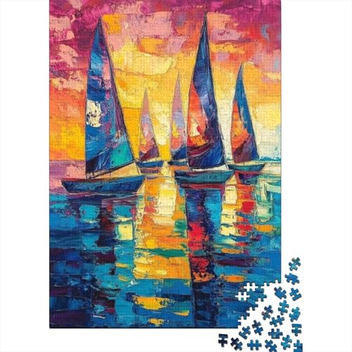 Puzzles 1000 Teile Für Erwachsene Colorful Sailing Ship Puzzles Mit 1000 Teilen, Komplexe Puzzles Für Erwachsene 1000pcs (75x50cm) von KHHKJBVCE