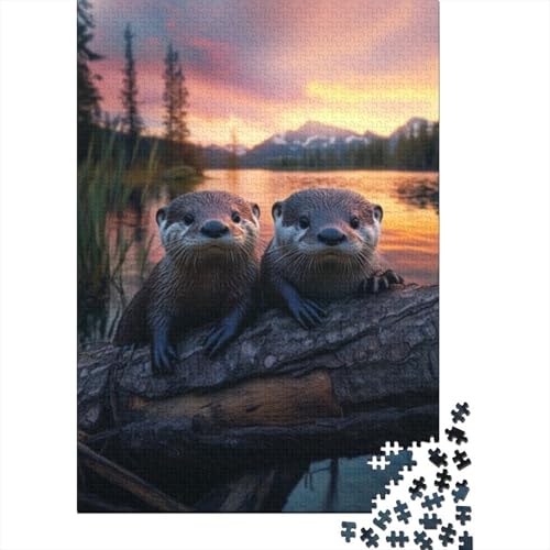 Puzzles 1000 Teile Für Erwachsene Cute Otter 1000-teiliges Puzzle. Spielzeug Zum Stressabbau 1000pcs (75x50cm) von KHHKJBVCE