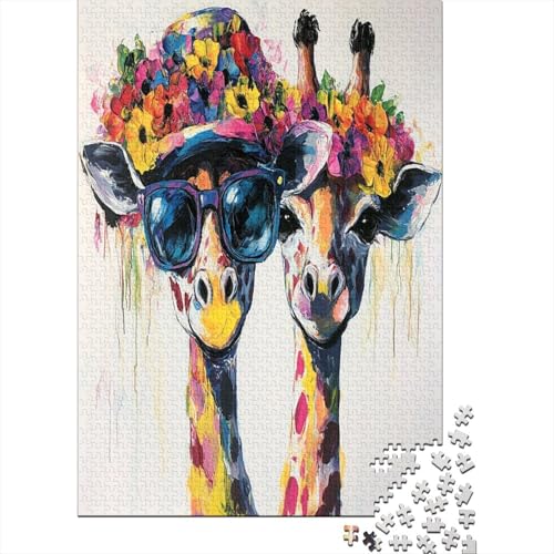 Puzzles 1000 Teile Für Erwachsene Giraffe 1000-teiliges Puzzle. Spielzeug Zum Stressabbau 1000pcs (75x50cm) von KHHKJBVCE