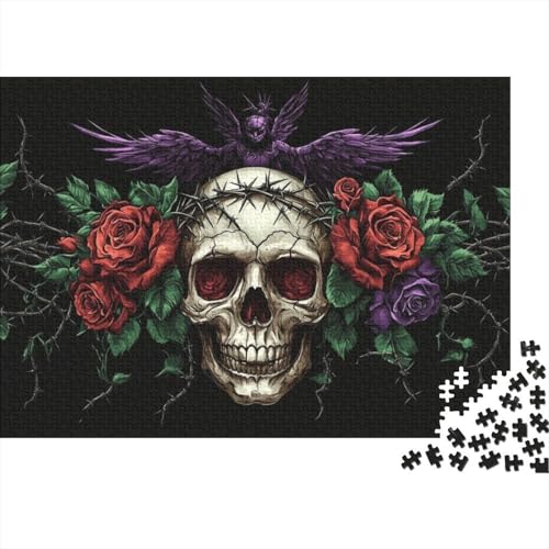 Puzzles 1000 Teile Für Erwachsene Gothic Skeleton 1000-teiliges Puzzle. Spielzeug Zum Stressabbau 1000pcs (75x50cm) von KHHKJBVCE