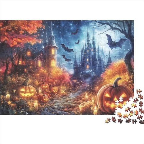 Puzzles 1000 Teile Für Erwachsene Happy Halloween 1000-teiliges Puzzle Lernspiele Heimdekorationspuzzle 1000pcs (75x50cm) von KHHKJBVCE