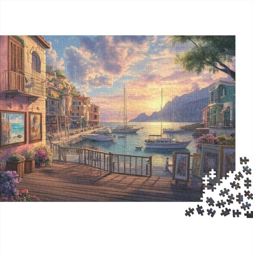 Puzzles 1000 Teile Für Erwachsene Port Town 1000-teiliges Puzzle. Spielzeug Zum Stressabbau 1000pcs (75x50cm) von KHHKJBVCE