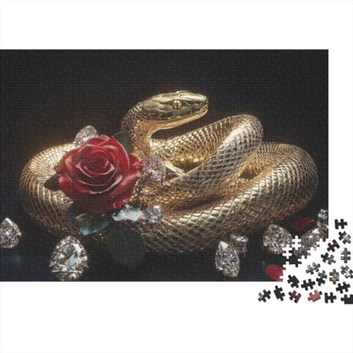 Puzzles 1000 Teile Für Erwachsene Rose Snake 1000-teiliges Puzzle. Spielzeug Zum Stressabbau 1000pcs (75x50cm) von KHHKJBVCE