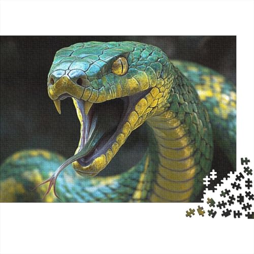 Puzzles 1000 Teile Für Erwachsene Scary Snake 1000-teiliges Puzzle. Spielzeug Zum Stressabbau 1000pcs (75x50cm) von KHHKJBVCE