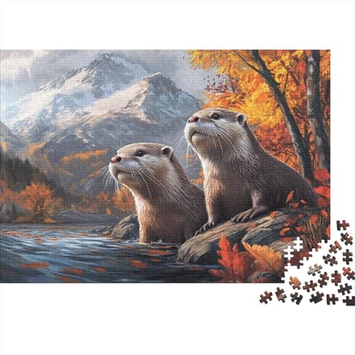 Puzzles 1000 Teile Für Erwachsene Two Otters 1000-teilige Puzzles, Einzigartige Wohndekoration Und Geschenke 1000pcs (75x50cm) von KHHKJBVCE