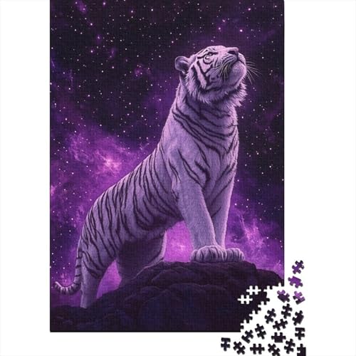 Puzzles 1000 Teile Für Erwachsene White Tiger 1000-teiliges Puzzle. Spielzeug Zum Stressabbau 1000pcs (75x50cm) von KHHKJBVCE