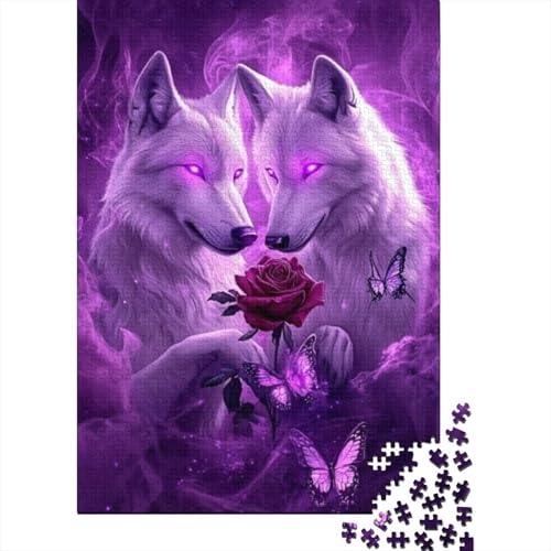 Puzzles 1000 Teile Für Erwachsene Wolf 1000-teiliges Puzzle. Spielzeug Zum Stressabbau 1000pcs (75x50cm) von KHHKJBVCE