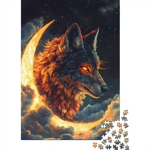 Puzzles 1000 Teile Für Erwachsene Wolf 1000-teiliges Puzzle. Spielzeug Zum Stressabbau 1000pcs (75x50cm) von KHHKJBVCE