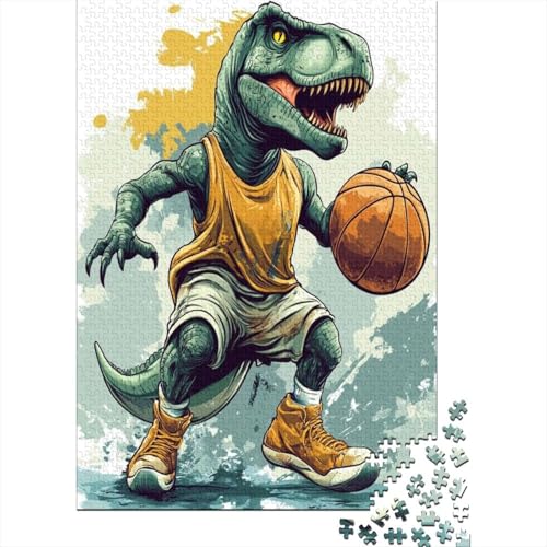 Puzzles 300 Teile Für Erwachsene Basketball Dinosaur 300-teiliges Puzzle Für Erwachsene, Lernspiele 300pcs (40x28cm) von KHHKJBVCE