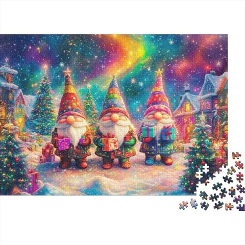 Puzzles 300 Teile Für Erwachsene Christmas Dwarf Puzzle Mit 300 Teilen. Anspruchsvolles Spiel 300pcs (40x28cm) von KHHKJBVCE