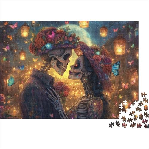 Puzzles 300 Teile Für Erwachsene Couple Skulls Puzzles Mit 300 Teilen, Komplexe Puzzles Für Erwachsene 300pcs (40x28cm) von KHHKJBVCE