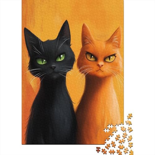 Puzzles 300 Teile Für Erwachsene Cute Cat 300-teiliges Puzzle Lernspiele Heimdekorationspuzzle 300pcs (40x28cm) von KHHKJBVCE