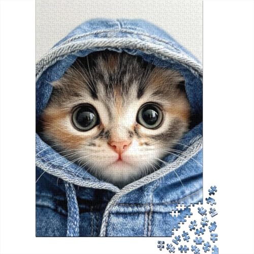 Puzzles 300 Teile Für Erwachsene Cute Kitten 300-teiliges Puzzle Lernspiele Heimdekorationspuzzle 300pcs (40x28cm) von KHHKJBVCE