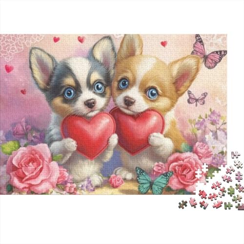 Puzzles 300 Teile Für Erwachsene Cute Puppy 300-teiliges Puzzle Für Erwachsene, Lernspiele 300pcs (40x28cm) von KHHKJBVCE