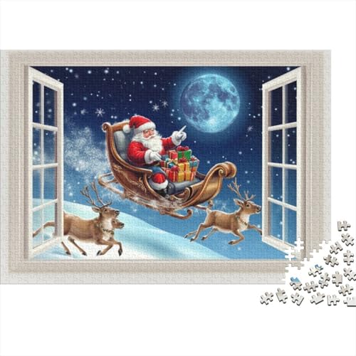 Puzzles 300 Teile Für Erwachsene Father Christmas 300-teilige Puzzles, Einzigartige Heimdekoration Und Geschenke 300pcs (40x28cm) von KHHKJBVCE