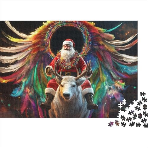 Puzzles 300 Teile Für Erwachsene Father Christmas 300-teiliges Puzzle Lernspiele Heimdekorationspuzzle 300pcs (40x28cm) von KHHKJBVCE