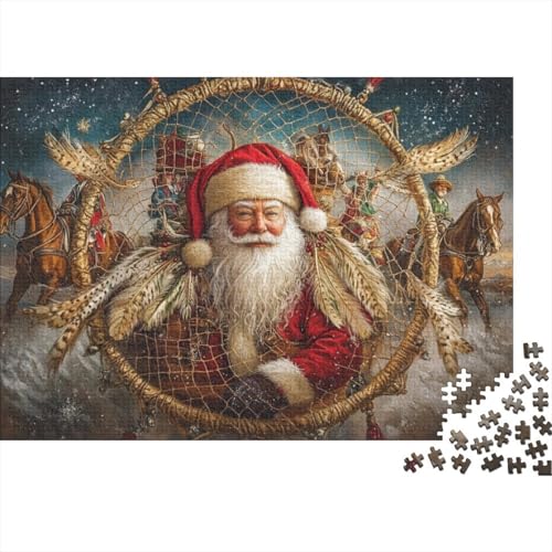 Puzzles 300 Teile Für Erwachsene Father Christmas 300-teiliges Puzzle Lernspiele Heimdekorationspuzzle 300pcs (40x28cm) von KHHKJBVCE